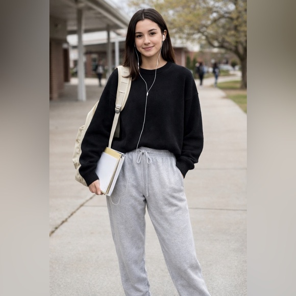 Double Zero Other - Double Zero ,Charcoal Crewneck Sweater